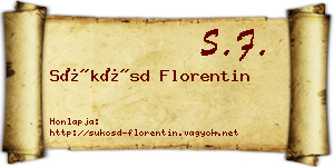 Sükösd Florentin névjegykártya